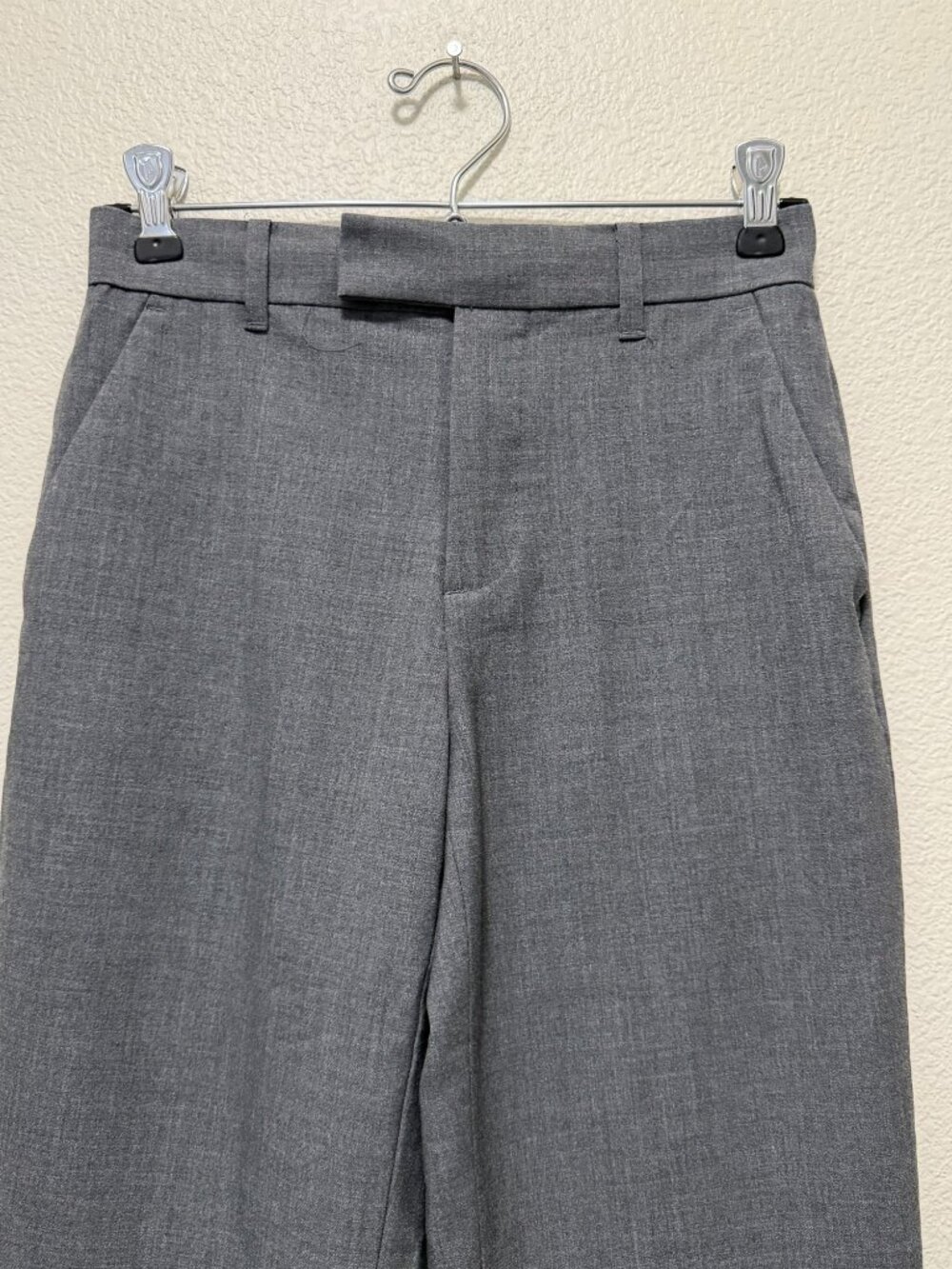 Calvin Klein boy's gray dress pants, flat front, size 12 regular